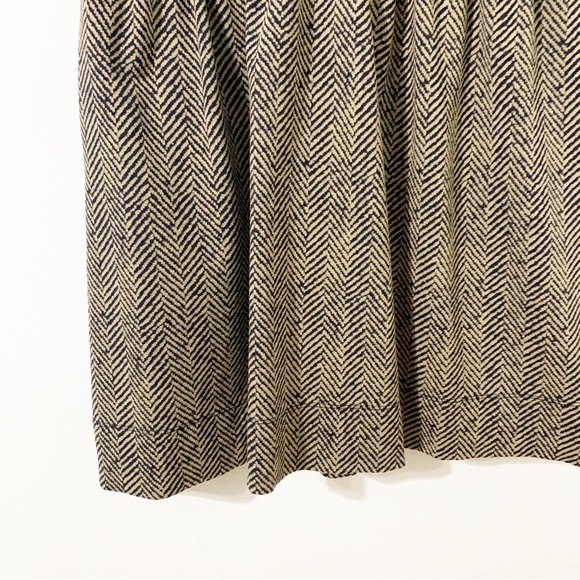 J. Crew Factory Style 06624 Sleeveless Ponte Knit  Dress Taupe Black Herringbone - Picture 9 of 12